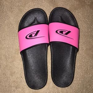 Black and Pink Athletic Sandals